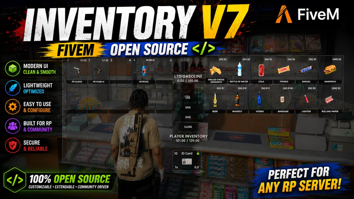 Inventory V7 FiveM | Open Source